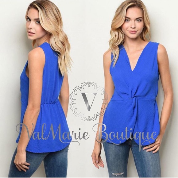 Anthropologie Tops - NEW Colbalt Blue Sleevless Top Large